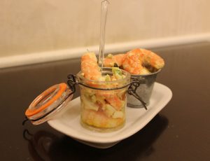 Vasito de Gambas y Verduras.