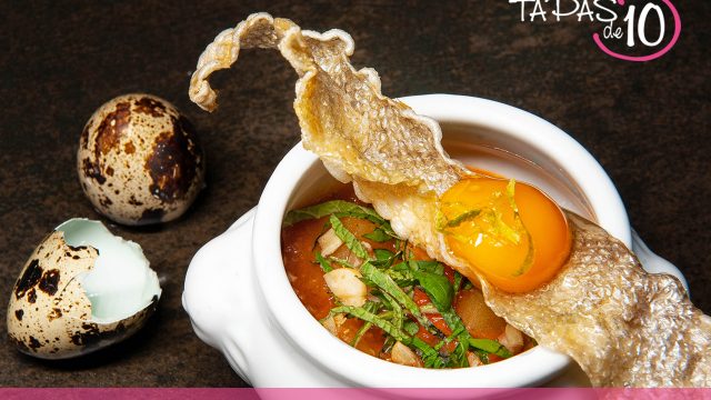 Mami-Thai de trucha del Restaurante Ansils, primer premio del concurso de Tapas de 10 de la  Comarca de la Ribagorza