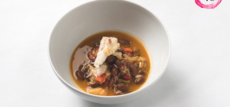 Cazoleta «Alubias rojas con bacalao a la Portuguesa» de La Ribera