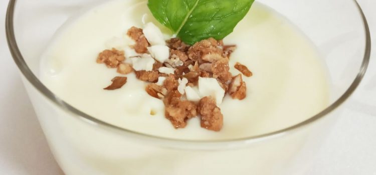 Restaurante Flor de Huesca: Capuchino de calabazas con chocolate blanco