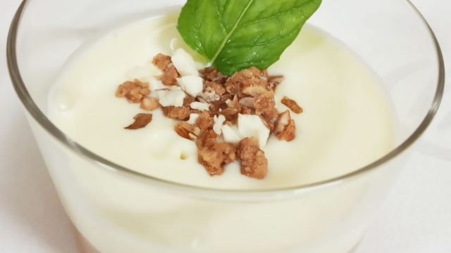 Restaurante Flor de Huesca: Capuchino de calabazas con chocolate blanco