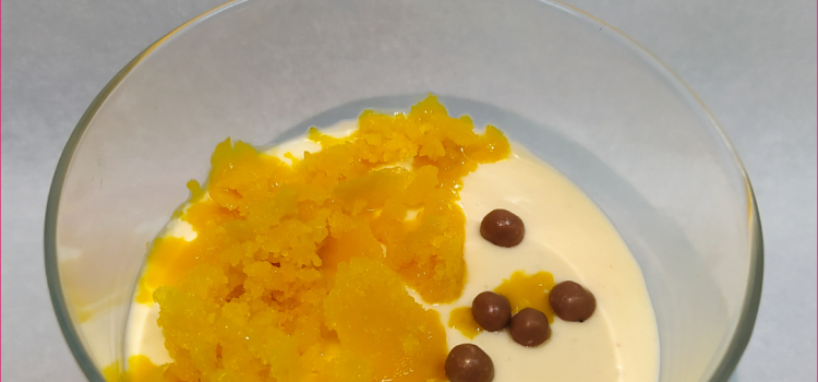 Cafetín Pastelería Trallero > Tarta de queso cremosa con maracuyá y perlas de chocolate