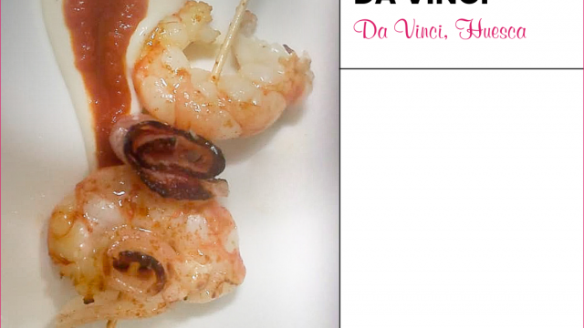 Café Bar Da Vinci > Brocheta de gambas estilo Da Vinci