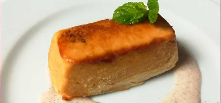 Restaurante Flor de Huesca > Lingote de calabaza y chocolate blanco caramelizado